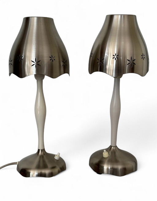 Set van twee vintage IKEA lampen tafellamp bureaulamp