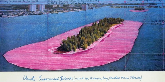 Image 1 of Christo: "Surrounded Islands" project Biscayne Bay Miami Florida, 1980 - 1983.