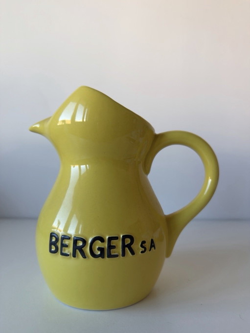 Brocca Pubblicitaria BERGER SA – Ceramica Gialla – Pastis – Anni '50/'60