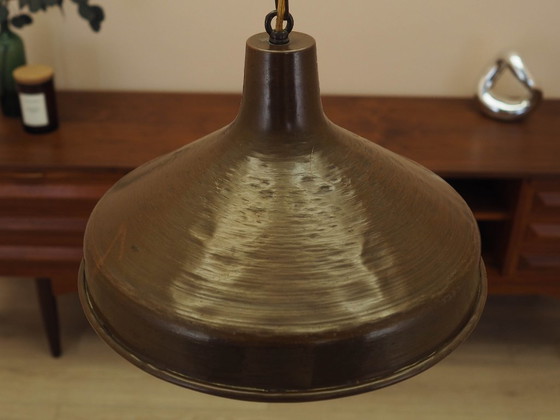 Deense messing hanglamp, industriële kap met Scandinavisch design, jaren 60 – Hanglampen, Brass (photo 5 of 10)