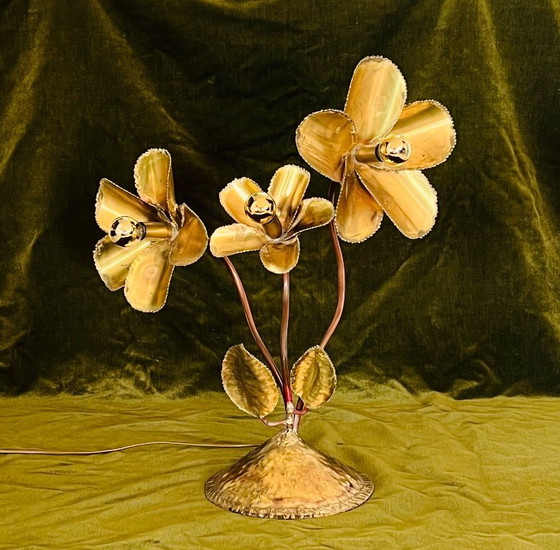 Image 1 of Tischleuchte „Seerosen“ von Maison Honoré, Paris, Frankreich, 1970er Jahre