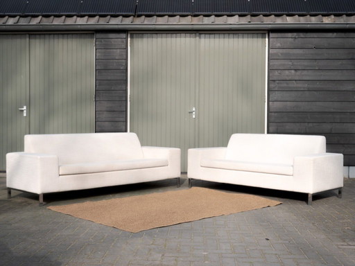 Güeldres 7610 | Sofá de diseño 2,5 plazas crema Jan des Bouvrie