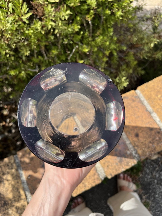 Bicolour French Art Deco Crystal Vase (photo 8 of 9)