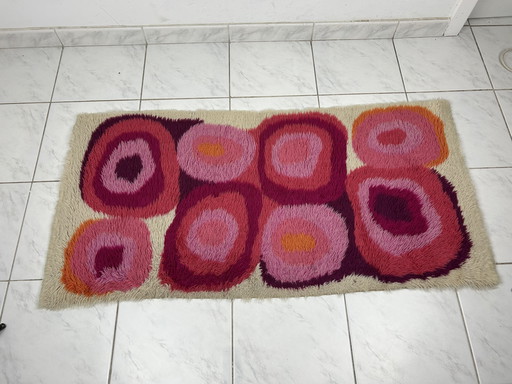 Tapis vintage de l'ère spatiale pop art
