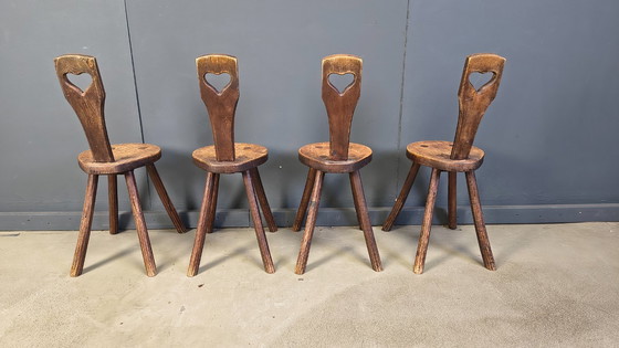 Image 1 of Vintage brutalist heart shaped chairs, 1960s