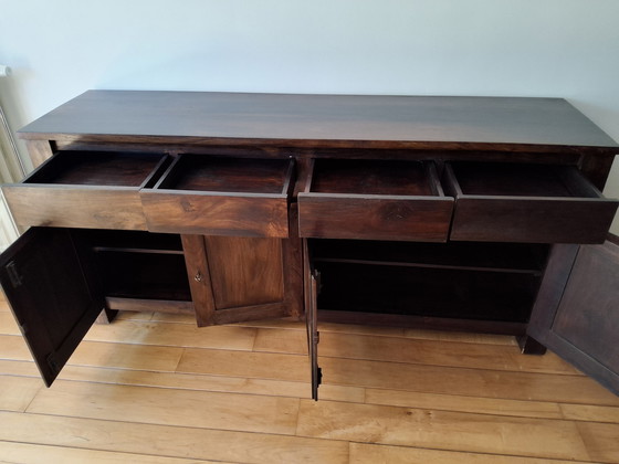 Image 1 of Solid wood sideboard in colonial style made of exotic hardwood