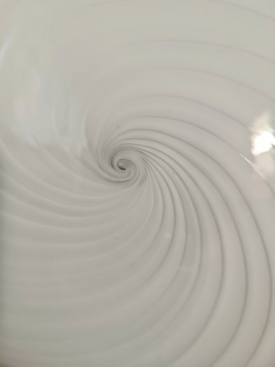 Image 1 of Lámpara de techo EGOLUCE de cristal de Murano con diseño en espiral - Estilo moderno de mediados de siglo 40x40cm Perfecta