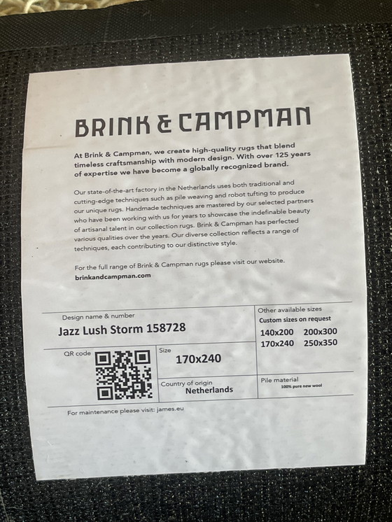 Image 1 of Brink e Campman Jazz Lush Carpet Storm Nuovo