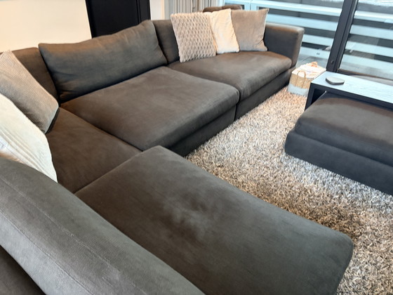 Image 1 of Canapé d'angle Minotti Hamilton noir/marron