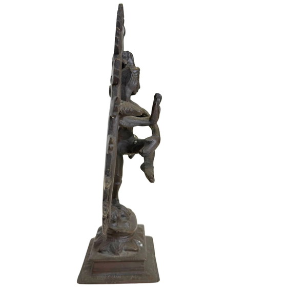 Massive Bronze Shiva Nataraja Skulptur - Indien - Kosmischer Tanz – Bildhauerei (photo 3 of 10)