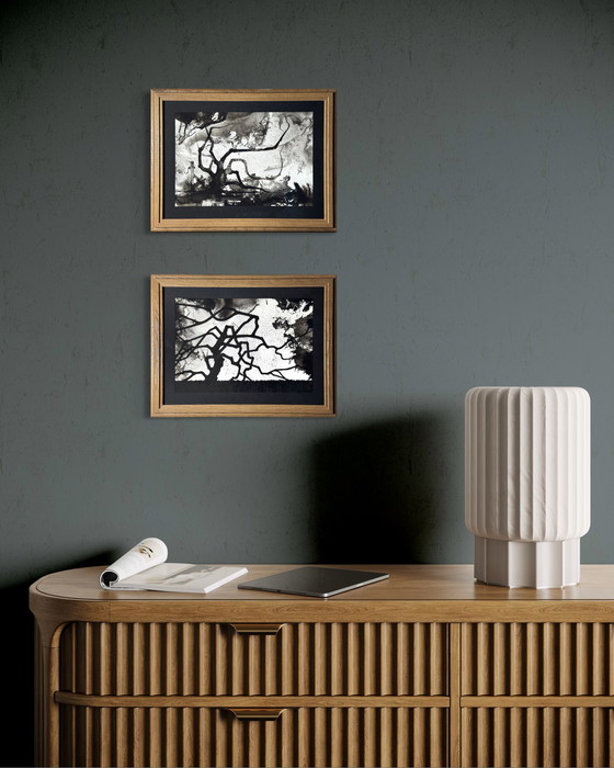 Image 1 of Eugène Eechaut (1928-2019) - Ink trees, diptych 1975, framed 