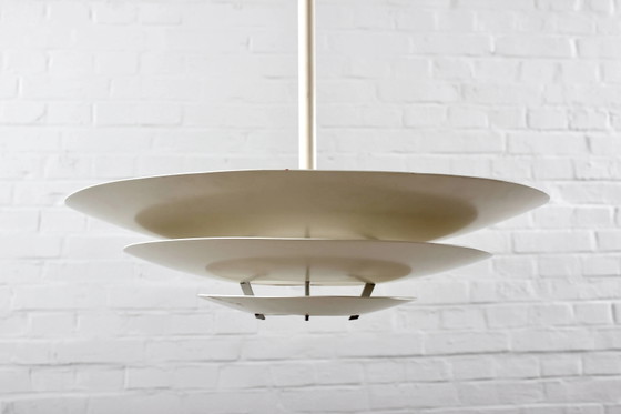 Oslo plafondlamp van Kurt Nørregaard voor Louis Poulsen jaren 60 – Kroonluchters, Aluminium, Scandinavian (photo 2 of 13)