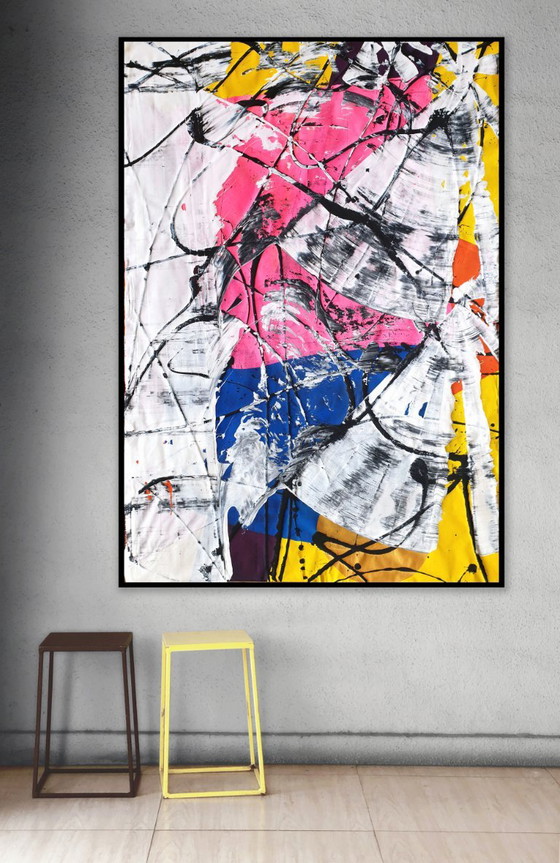 Jürgen Angeler - El bailarín rosa - XXL – Pinturas y dibujos, Canvas (photo 21 of 23)