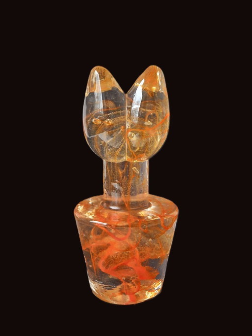 Kosta Boda - Orange "Flower Power" tulip by Ulrica Hydman-Vallien