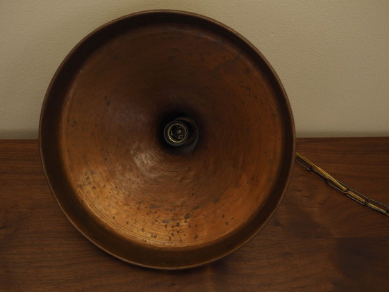 Deense messing hanglamp, industriële kap met Scandinavisch design, jaren 60 – Hanglampen, Brass (photo 10 of 10)