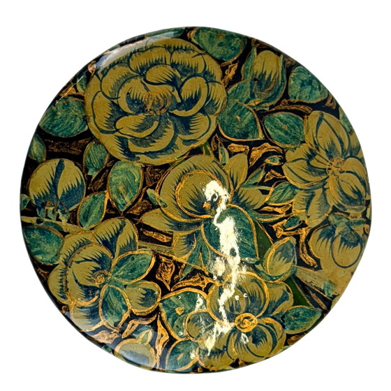Caja de Laca Antigua de Cachemira en Papel Maché – A. M. Khosa & Sons – c. 1920 – Objetos decorativos (photo 3 of 8)