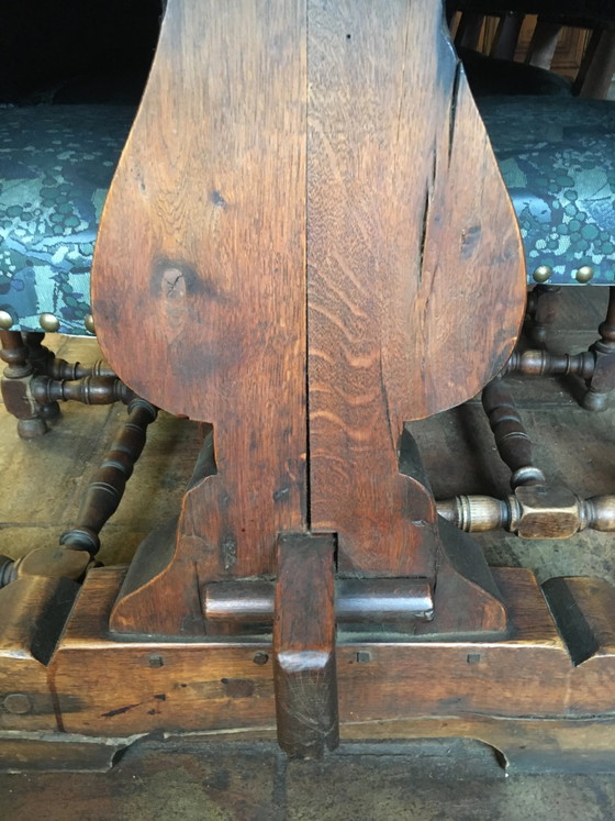 Tavolo da monastero + 9 sedie e 2 poltrone Luigi XIII in rovere., Tavoli da pranzo (foto 4 di 20)