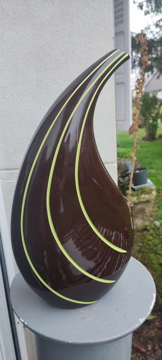 Image 1 of Skulpturale Keramikvase, modernistische Linienführung, Designerstück