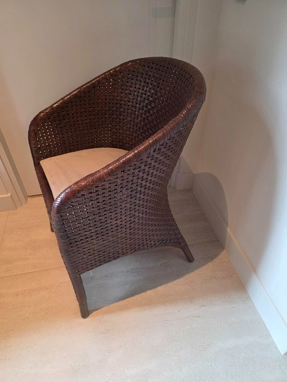 4 M Design Dark Brown Woven Leather Dining Chairs – M Desighn (photo 10 of 17)