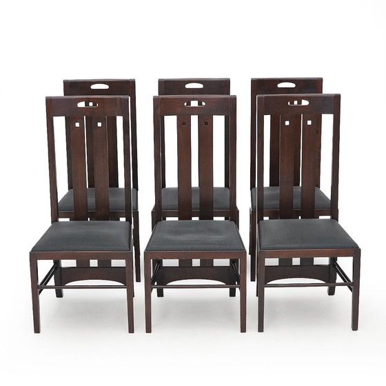 Image 1 of 6 ‘Ingram’ Chairs by Charles Rennie Mackintosh for Cassina, 1980s