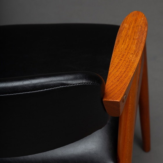 Image 1 of Silla Z de teca retapizada de Kai Kristiansen, juego de 4, década de 1960