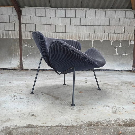 Artifort Orange Slice, Pierre Paulin, Lounge design chair – Armchairs, polished steel, Velvet, Vintage (photo 2 of 15)