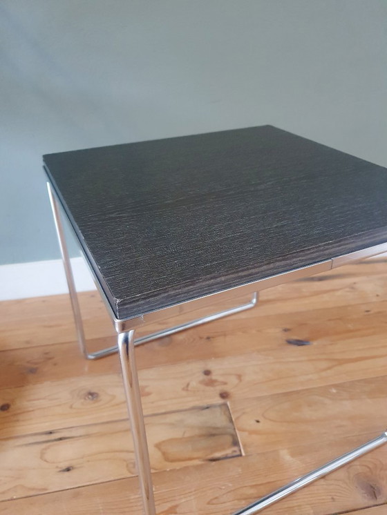 Image 1 of Tavolino vintage - cromato - legno tinto ebano