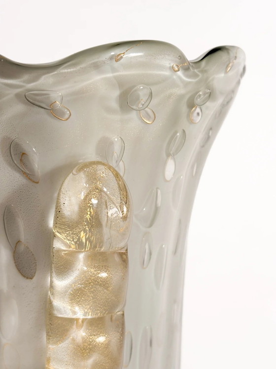 Murano Bullicante Glass Vase by Barovier & Toso, 1960s – Murano Glass (photo 16 of 16)