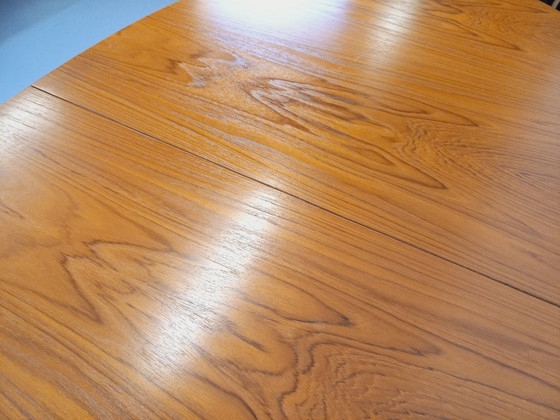 Image 1 of Vintage Baumann oval teak dining table from the 1960s/70s with extensions