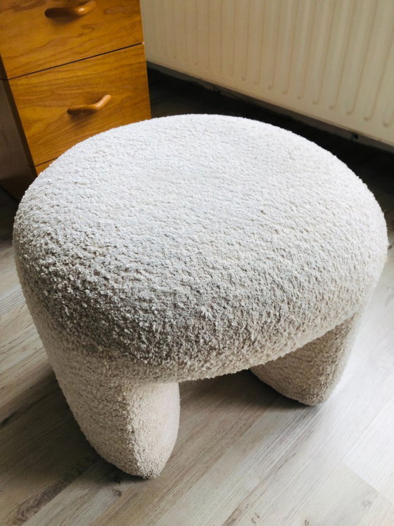 Image 1 of By-Boo - Puf Sahi - Puf Sahi beige y blanco