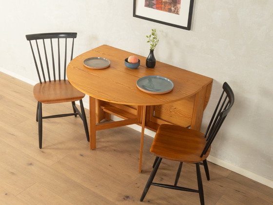 Table pliante vintage des années 1980, Tables de salle à manger, Bois, Marron (photo 6 sur 12)