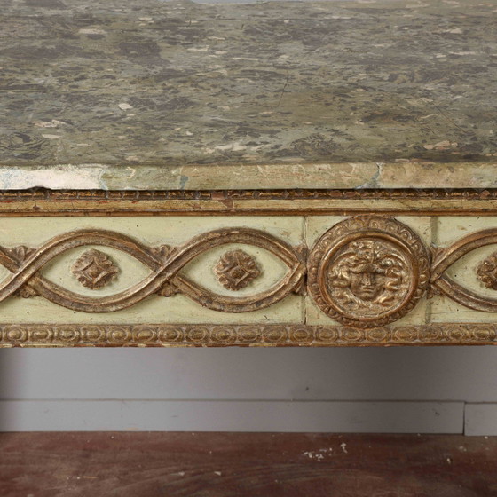 Louis XIV Lacquered Wood Console Writing Desk, 17th Century, Scagliola Top, Multi Color, Barok (photo 18 of 33)