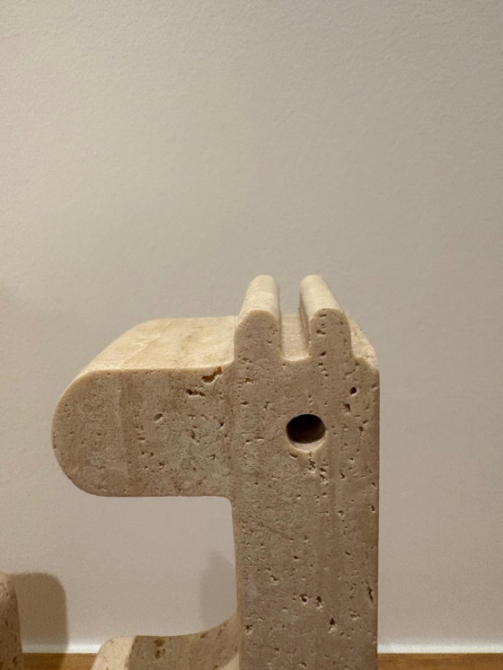 Image 1 of Coppia di giraffe in travertino, Fratelli Mannelli, Italia, anni '70