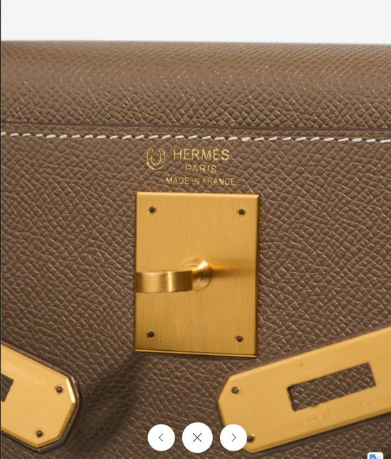 Image 1 of Sac HERMES Kelly 28 en Cuir Étoupe - 103229