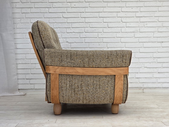 Image 1 of 1970s Danish 2-Seater Sofa, Original Condition, Furniture Wool, Bentwood