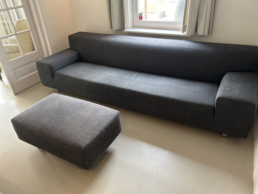 Luxury 4-seater sofa + footstool - Lima