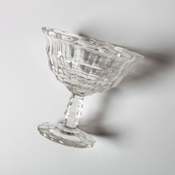 Image 1 of Rare Vintage Glass Pedestal Bowl: Rudolf Schröter Inwald Lord Design / 1935