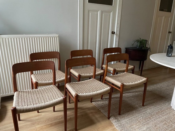 Image 1 of 6 sedie Niels Otto Møller 75