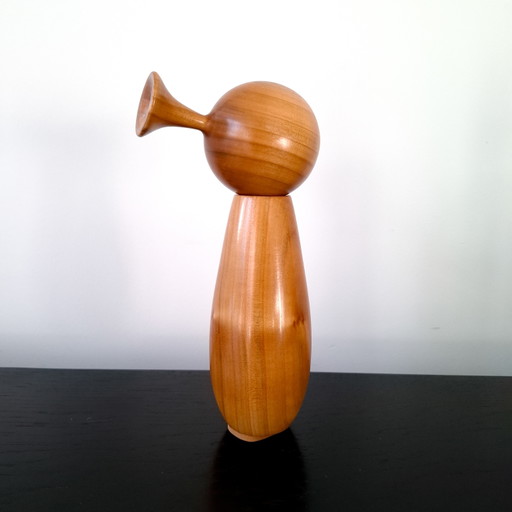 Vintage-Trompetenvogel aus Holz, dänisches Design