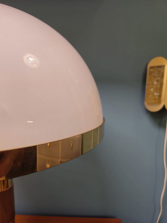 Image 1 of Lampada da tavolo vintage Temde Leuchten Lampada da scrivania in ottone teak