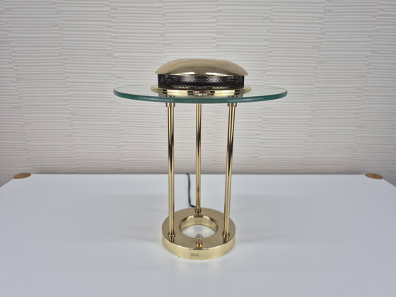 Image 1 of Lampada da tavolo Saturn di Robert Sonneman. Lampada da scrivania vintage in ottone.