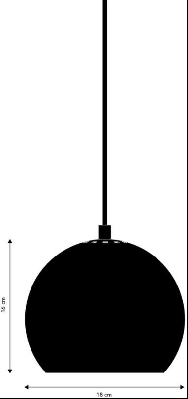 Pendelleuchte Frandsen Ball Ø18 – Dunkelgrau (Limited Edition)