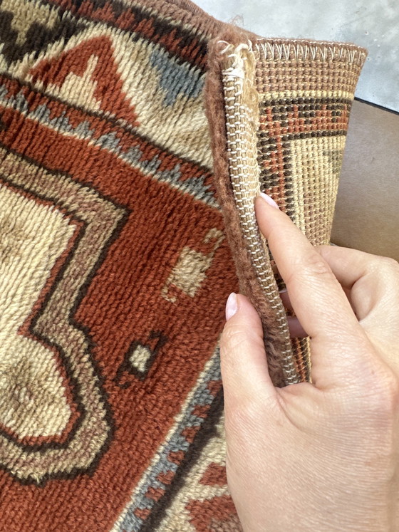 Image 1 of Vintage Moroccan/Anatolian style pure virgin wool rug 68x120cm