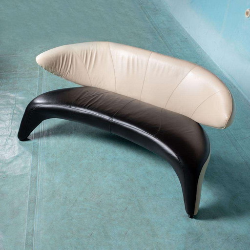 Space age Wing sofa Roche Babois 80s two tone design sofa