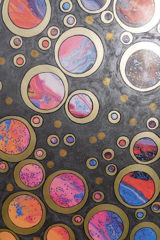 Image 1 of Cubismo A1415 - Cuadro abstracto XXL de Ksavera