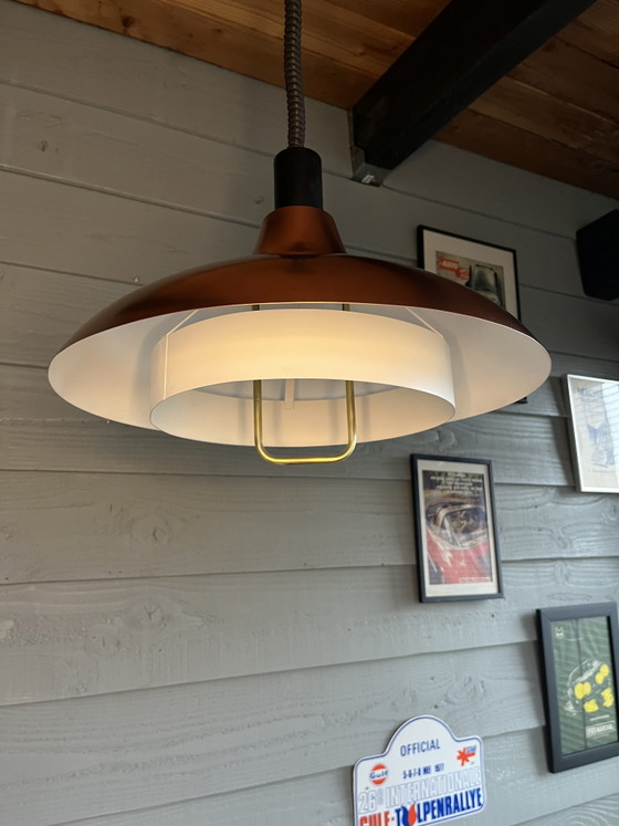 Vintage Dijkstra Space Age-hanglamp, koperkleurig metallic – Dijkstra Lampen, Hanglampen (photo 5 of 10)
