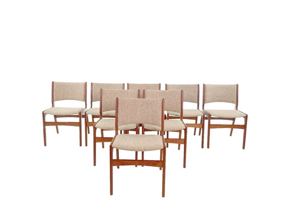 Image 1 of vintage set of 8 dining chairs model 89 by Erik Buch for Anderstrup Möbelfabrik