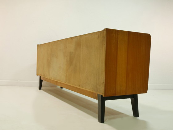 Image 1 of Vintage dressoir uit de jaren 60, 180 cm, midden-eeuwse stijl, laag dressoir, ladekast, Duitsland
