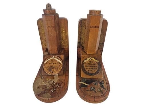 Buchstützen „Schlacht um den Grebbeberg 1940“ – Holz – Eiche – Militaria