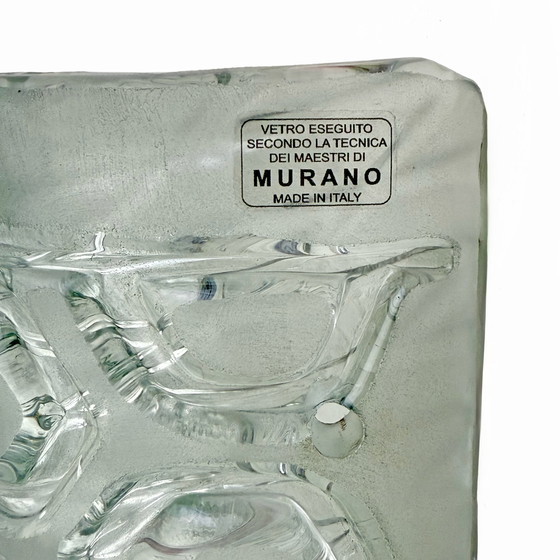 Image 1 of Paar moderne lichtgroene wandlampen van Murano glas